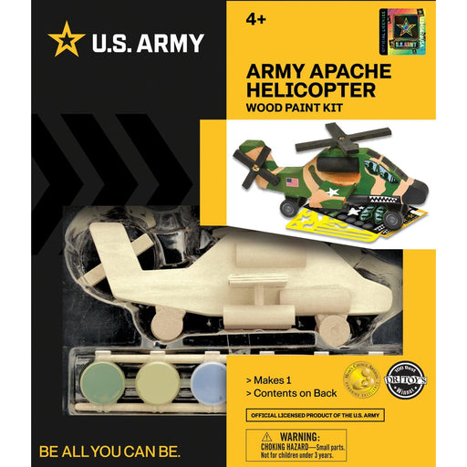 U.S. Army - Apache Helicopter Wood Craft & Paint Kit - for just $19.99! 