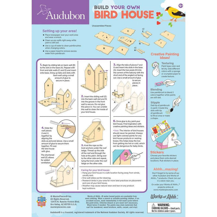 Audubon - Bird House Buildable Wood Craft & Paint Kit - for just $19.99! 