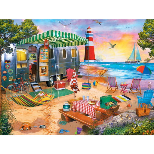 Campside - Oceanside Camping 300 Piece EZ Grip Jigsaw Puzzle - Just $14.99! Shop now at Retro Gaming of Denver