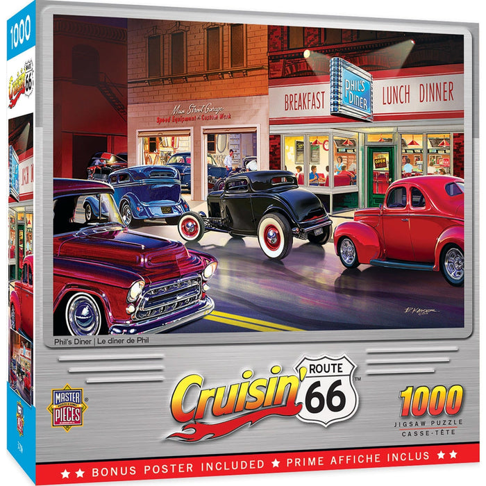 Cruisin' Route 66 - Phil's Diner 1000 Piece Jigsaw Puzzle - for just $16.99! 