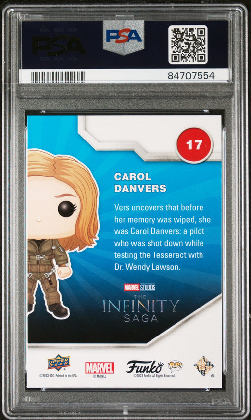 2023 UPPER DECK FUNKO POP MARVEL  CAROL DANVERS SPECTRUM #17  PSA 9 - for just $19! 
