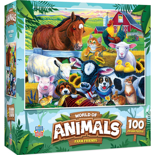 World of Animals - Farm Friends 100 Piece Jigsaw Puzzle - Just $9.99! Shop now at Retro Gaming of Denver