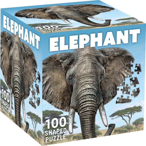 Elephant 100 Piece Shaped Jigsaw Puzzle - Just $7.99! Shop now at Retro Gaming of Denver