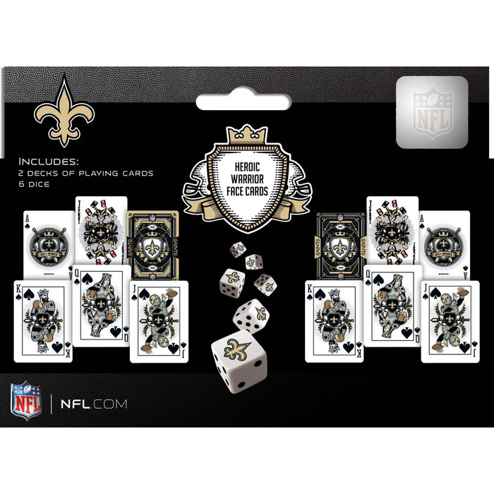 New Orleans Saints - 2-Pack Playing Cards & Dice Set - Just $19.99! Shop now at Retro Gaming of Denver