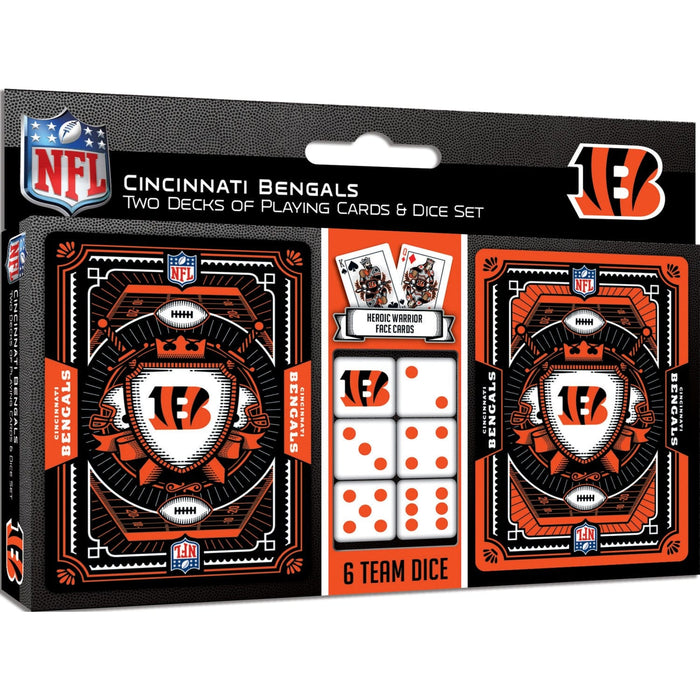 Cincinnati Bengals - 2-Pack Playing Cards & Dice Set - for just $19.99! 