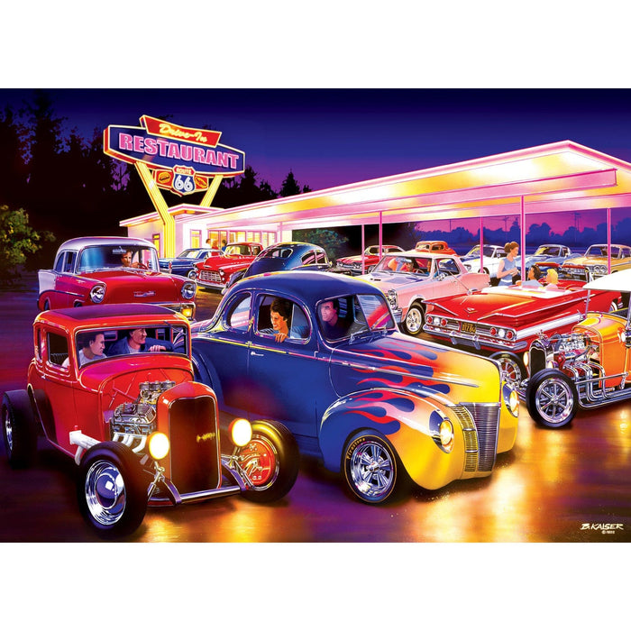 Cruisin' Route 66 - Friday Night Hot Rods 1000 Piece Jigsaw Puzzle - for just $16.99! 