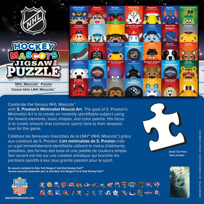 NHL Mascots 100 Piece Jigsaw Puzzle - for just $14.99! 