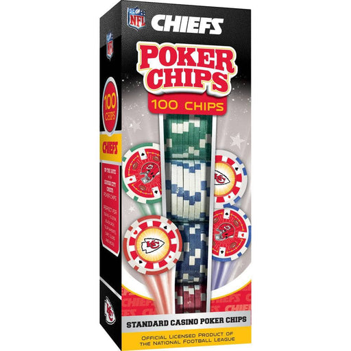 Kansas City Chiefs 100 Piece Poker Chips - for just $24.99! 
