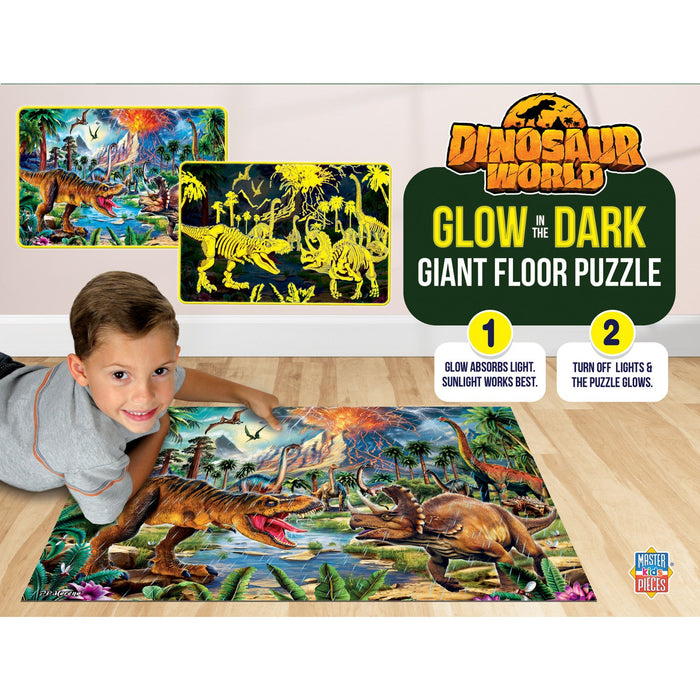 Glow in the Dark - Dinosaur World 48 Piece Floor Jigsaw Puzzle - Just $19.99! Shop now at Retro Gaming of Denver