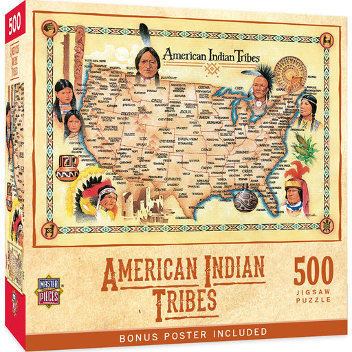 American Indian Tribes 500 Piece Jigsaw Puzzle - Just $14.99! Shop now at Retro Gaming of Denver