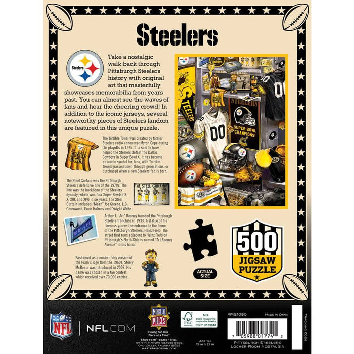 Pittsburgh Steelers - Locker Room 500 Piece Jigsaw Puzzle - for just $16.99! 