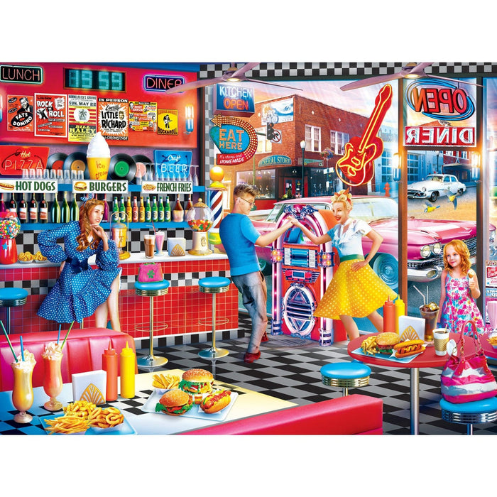 Drive-Ins, Diners & Dives - Good Times Diner 550 Piece Jigsaw Puzzle - for just $14.99! 