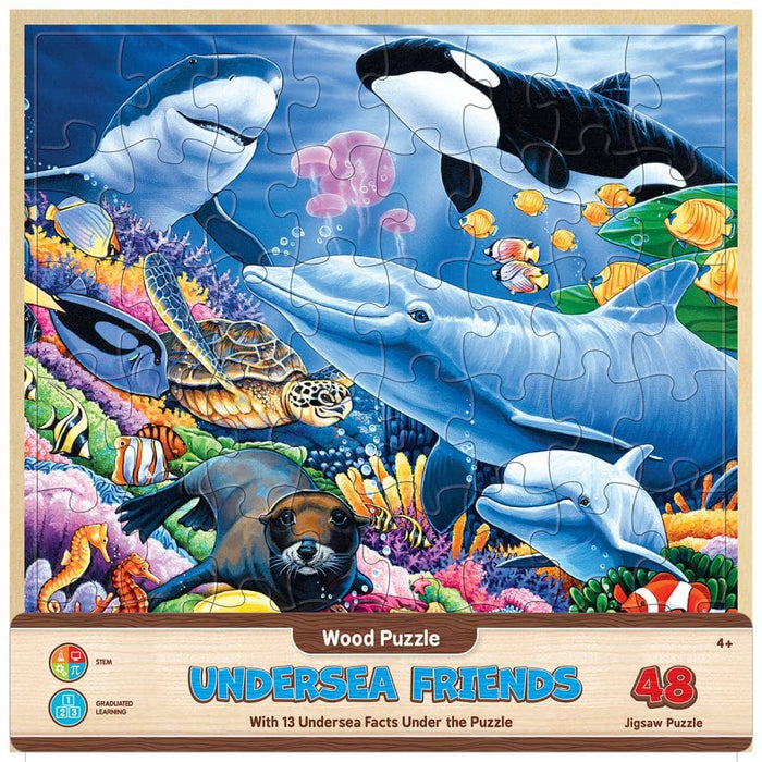 Wood Fun Facts - Undersea Friends 48 Piece Wood Jigsaw Puzzle - for just $14.99! 