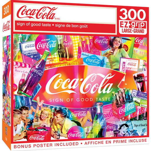 Coca-Cola - Sign of Good Taste 300 Piece EZ Grip Jigsaw Puzzle - Just $14.99! Shop now at Retro Gaming of Denver