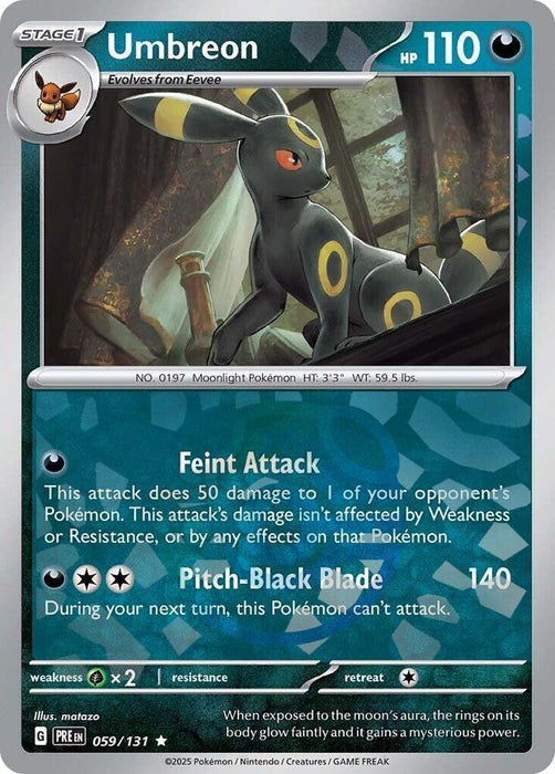 Umbreon (059/131) (Master Ball Pattern) [Scarlet & Violet: Prismatic Evolutions] - for just $33.10! 
