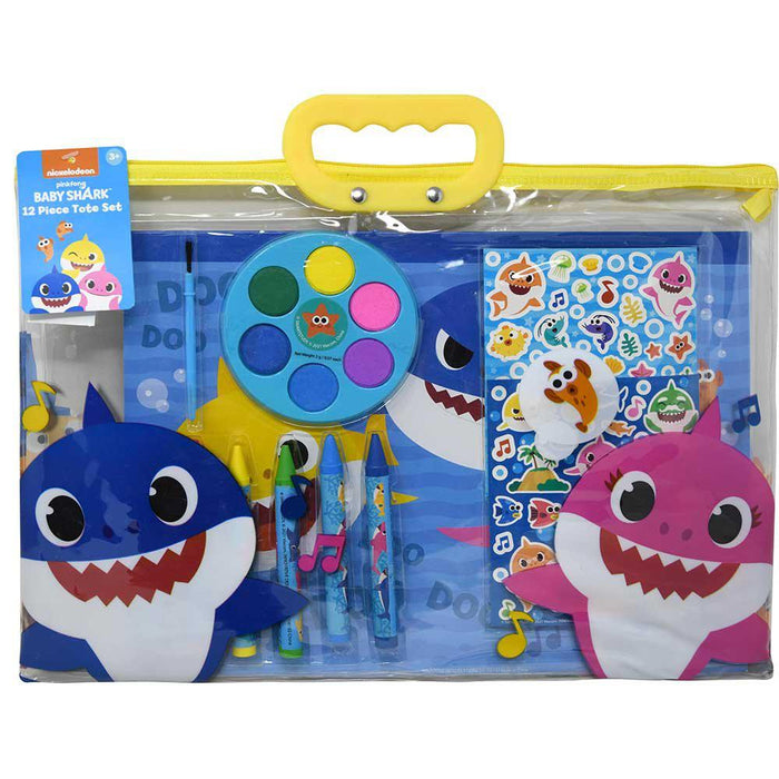 Baby Shark 12 Piece Stationery in Zipper Tote Set - Just $9.99! Shop now at Retro Gaming of Denver