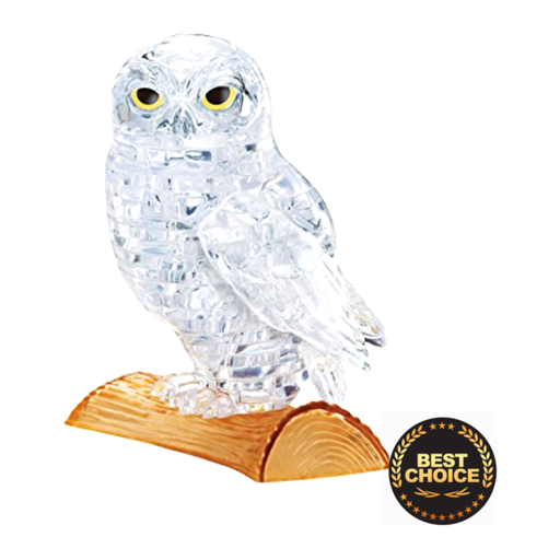 3D Crystal Puzzle - White Owl - Just $14.99! Shop now at Retro Gaming of Denver