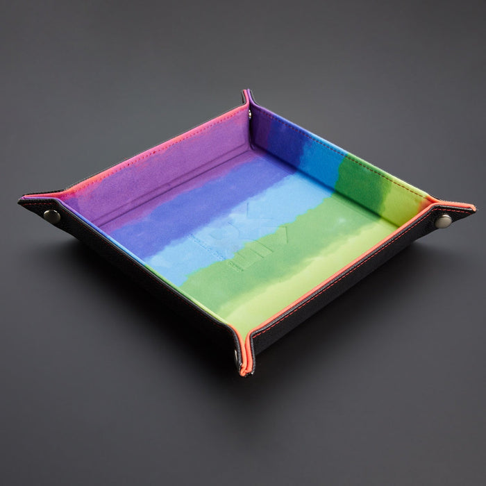 Metallic Dice Games Velvet Folding Dice Tray with Leather Backing 10" x 10" - for just $15.99! 