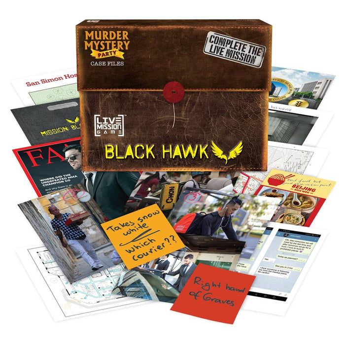 Murder Mystery Party: Case Files - Mission Black Hawk - for just $25! 