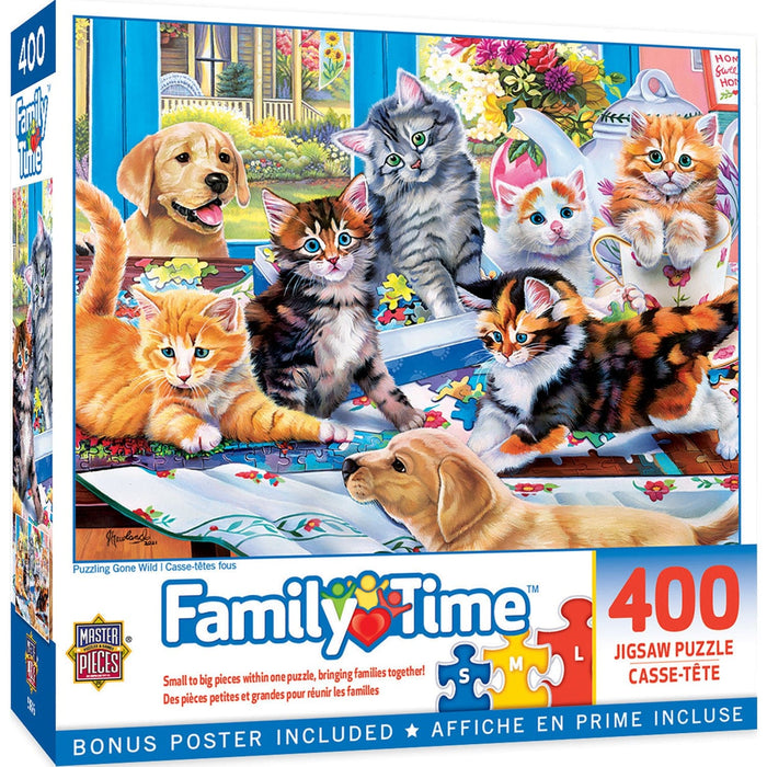 Family Time - Puzzling Gone Wild 400 Piece Jigsaw Puzzle - for just $14.99! 