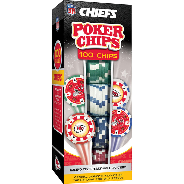 Kansas City Chiefs 100 Piece Poker Chips - Just $29.99! Shop now at Retro Gaming of Denver