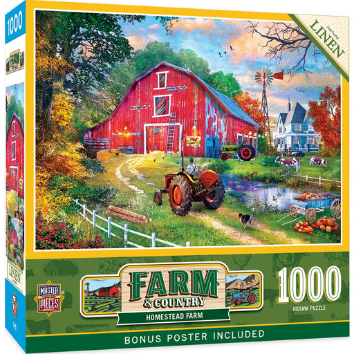 Farm & Country - Homestead Farm 1000 Piece Jigsaw Puzzle - Just $16.99! Shop now at Retro Gaming of Denver