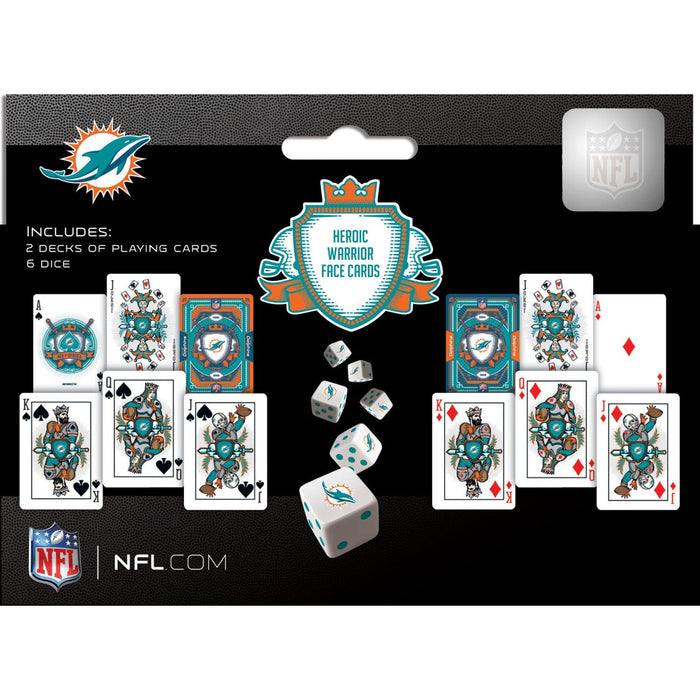 Miami Dolphins - 2-Pack Playing Cards & Dice Set - for just $19.99! 