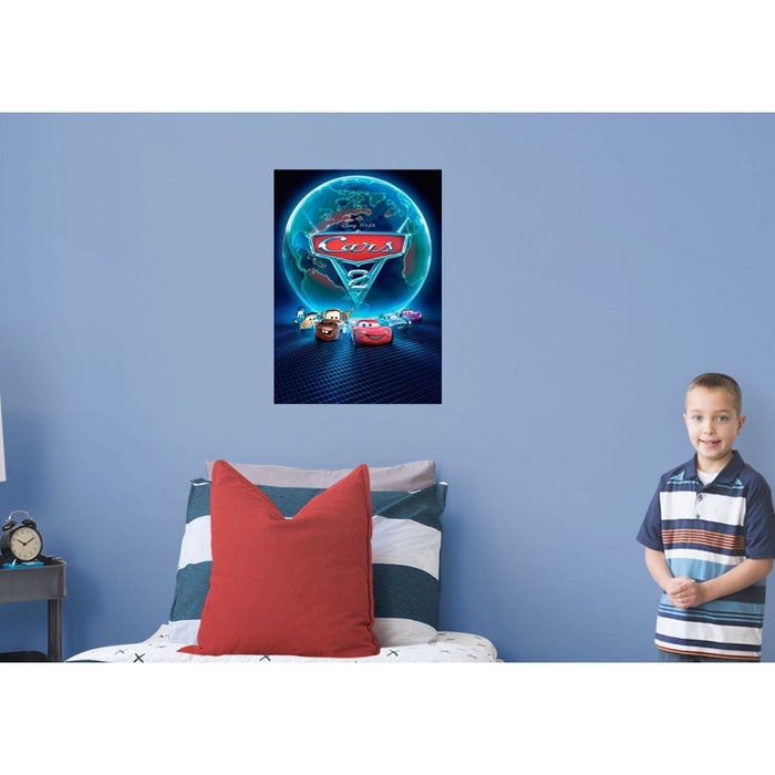 Cars 2:  Movie Poster Mural        - Officially Licensed Disney Removable Wall   Adhesive Decal - Premium Mural - Just $69.99! Shop now at Retro Gaming of Denver