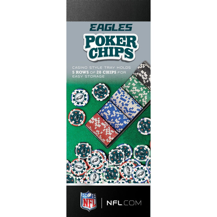 Philadelphia Eagles 100 Piece Poker Chips - for just $29.99! 