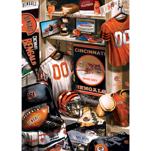 Cincinnati Bengals - Locker Room 500 Piece Jigsaw Puzzle - Just $16.99! Shop now at Retro Gaming of Denver