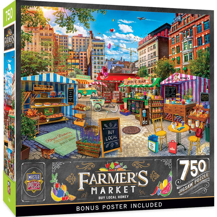 Farmer's Market - Buy Local Honey 750 Piece Jigsaw Puzzle - for just $14.99! 