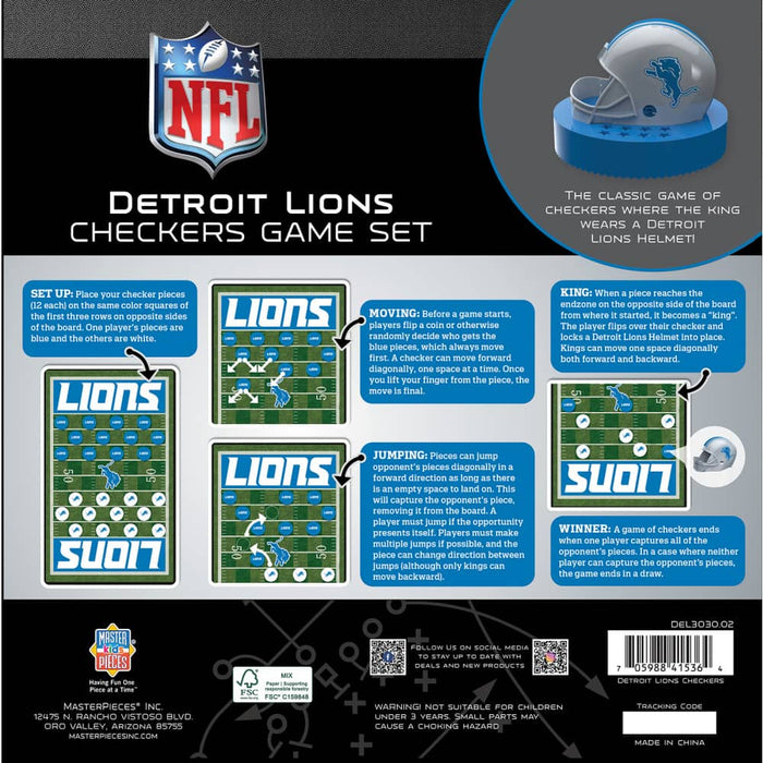 Detroit Lions Checkers Board Game - for just $19.99! 