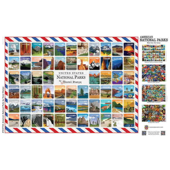 National Parks Travel Stamps 1000 Piece Jigsaw Puzzle - for just $16.99! 