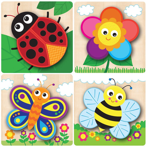 Garden Chunky Wood Puzzles - Kids 4-Pack - for just $16.99! 