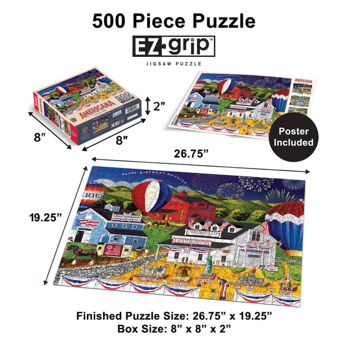 Americana - 4th of July 500 Piece EZ Grip Jigsaw Puzzle - for just $14.99! 