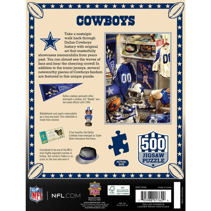 Dallas Cowboys - Locker Room 500 Piece Jigsaw Puzzle - for just $16.99! 