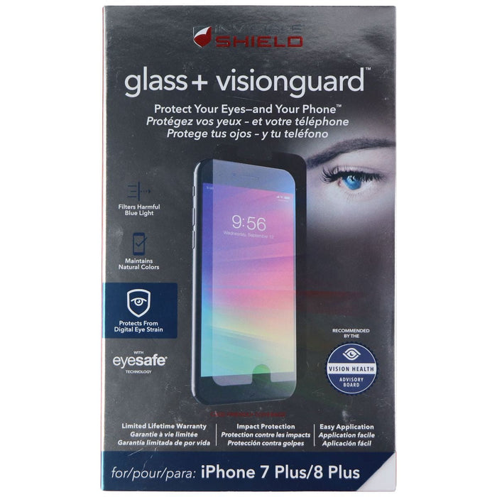 ZAGG InvisibleShield (Glass+ VisionGuard) for Apple iPhone 8 Plus/7 Plus - Clear - for just $13.49! 