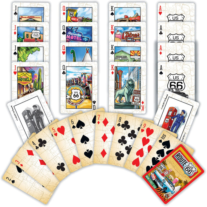 Route 66 Playing Cards - 54 Card Deck - Just $6.99! Shop now at Retro Gaming of Denver