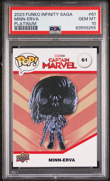 2023 UPPER DECK FUNKO POP MARVEL  MINNERVA PLATINUM #61  PSA 10 - for just $54! 
