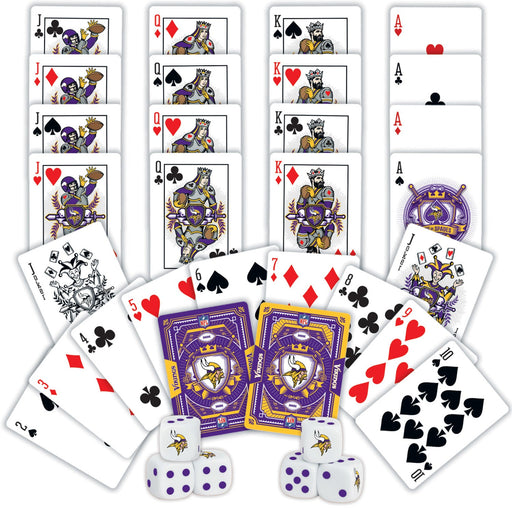 Minnesota Vikings - 2-Pack Playing Cards & Dice Set - Just $19.99! Shop now at Retro Gaming of Denver