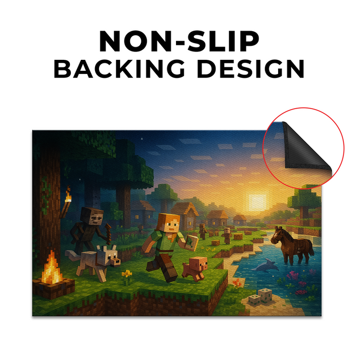 Minecraft Inspired Decor Rug- 62x40 inches - for just $44.99! 