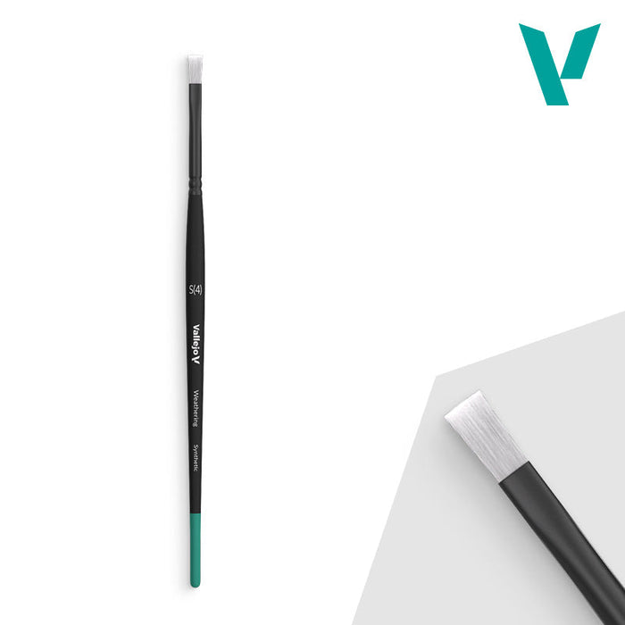 Vallejo Hobby Brushes: Flat Weathering - Synthetic - Small - for just $4.99! 