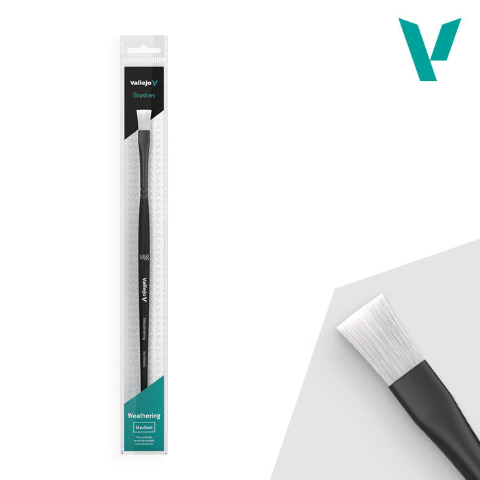 Vallejo Hobby Brushes: Flat Weathering - Synthetic - Medium - for just $5.99! 