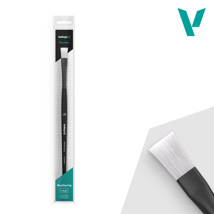 Vallejo Hobby Brushes: Flat Weathering - Synthetic - Large - for just $6.99! 