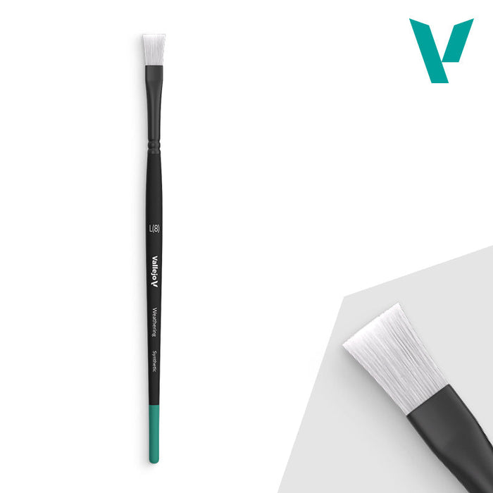 Vallejo Hobby Brushes: Flat Weathering - Synthetic - Large - for just $6.99! 