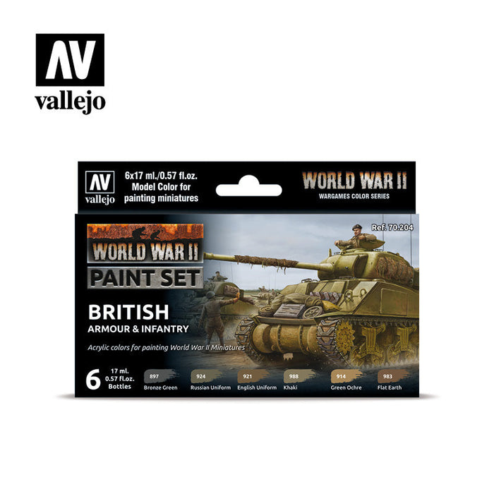 Model Color: WWII Paint Set - British Armour & Infantry - for just $19.95! 