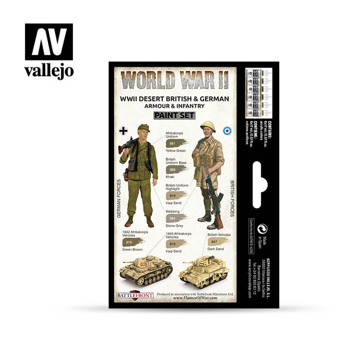 Model Color: WWII Paint Set - Desert British & German Armour & Infantry - for just $19.95! 