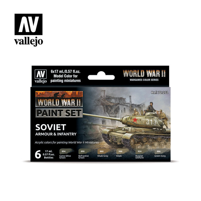 Model Color: WWII Paint Set - Soviet Armour & Infantry - for just $19.95! 
