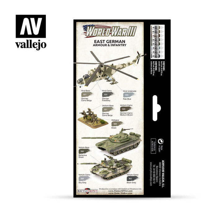 Model Color: WWIII Paint Set - East German Armour & Infantry - for just $26.95! 