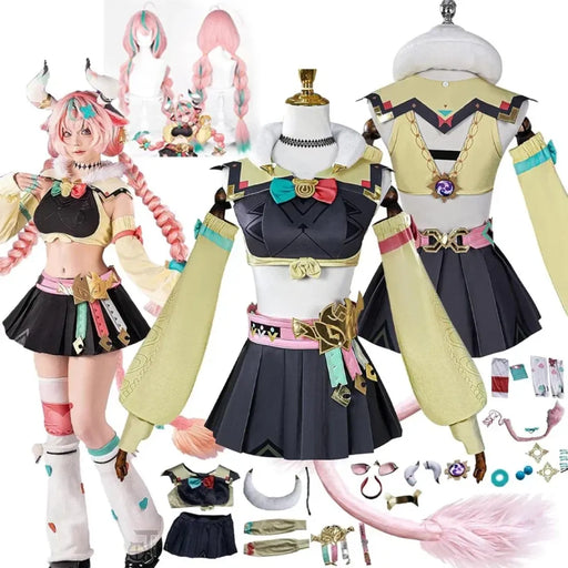 Varesa Genshin Cosplay Costume Set – Kawaii Skirt Wig Tail Outfit - for just $62.95! 